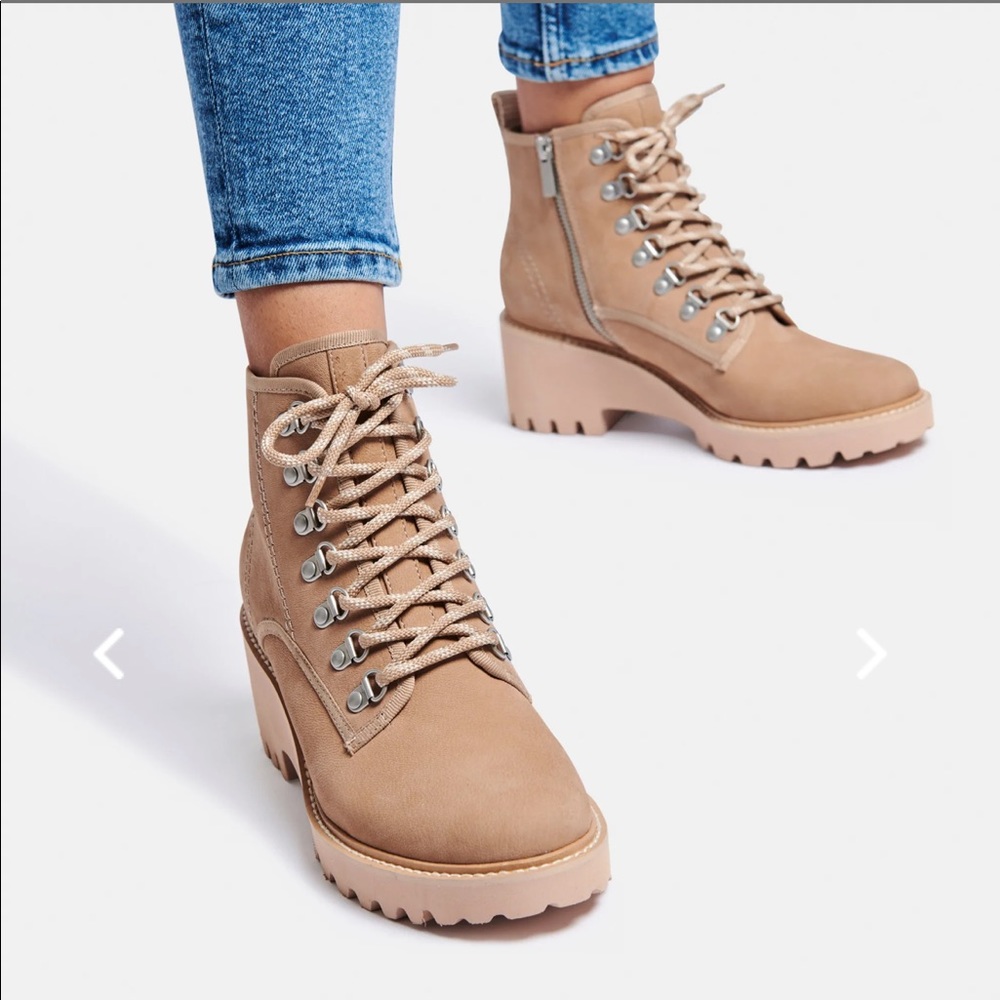 NEW Dolce Vita Huey Hiker Boot - Mushroom Nubuck 7.5 - Picture 7 of 9